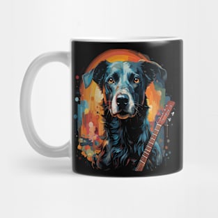 Whippet Playing Guitar Mug